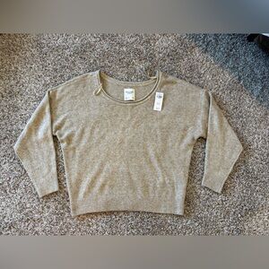 Abercrombie tan sweater in size medium. NWT.